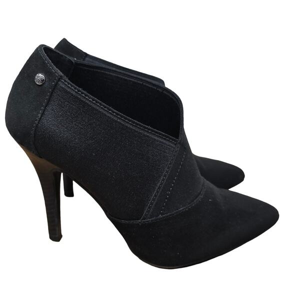 Simply Vera Wang Texitile Faux Suede Upper Black 4" Heeled  Boots 6M - Picture 2 of 10